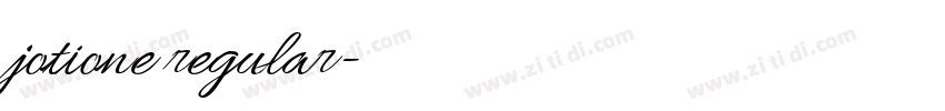 jotione regular字体转换